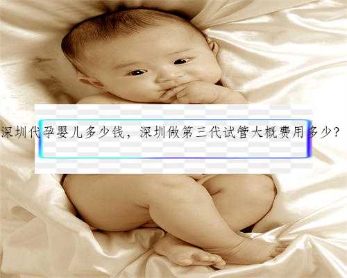 深圳代孕婴儿多少钱，深圳做第三代试管大概费用多少？